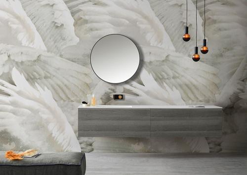 Inkiostro Bianco carta da parati wings