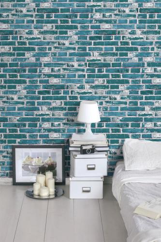 Londondart carta da parati blue wall